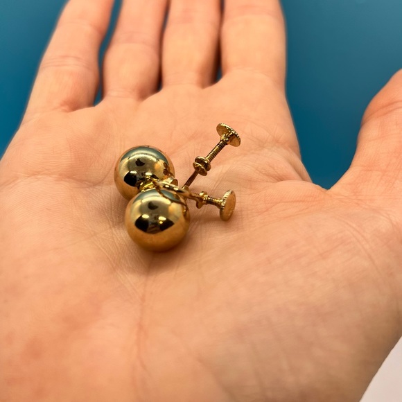 CORO| Vintage screw on Ball earrings - Picture 7 of 7